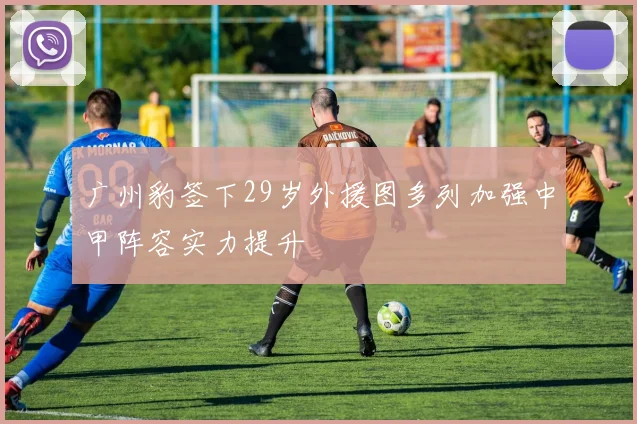 广州豹签下29岁外援图多列加强中甲阵容实力提升